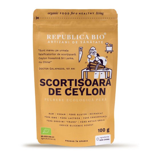 Scortisoara de Ceylon Ecologica, Originala, Certificata Republica BIO, 100 g